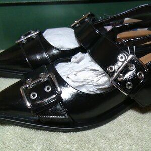 Women's Peyton Double Buckle Slingback Flats Wild Fable Memory Foam (6-9.5)